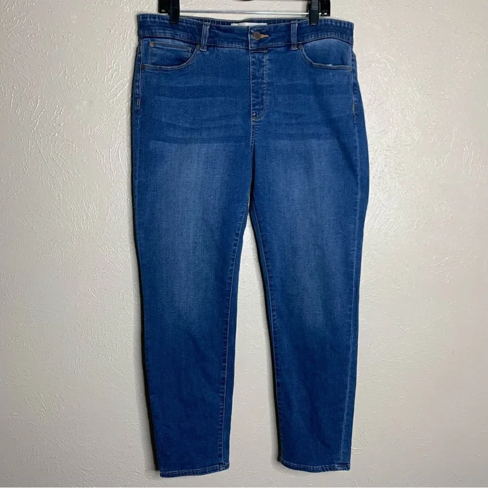 Soft Surroundings Supremely‎ Soft Relaxed Straight Leg Jeans blue - Picture 2 of 13